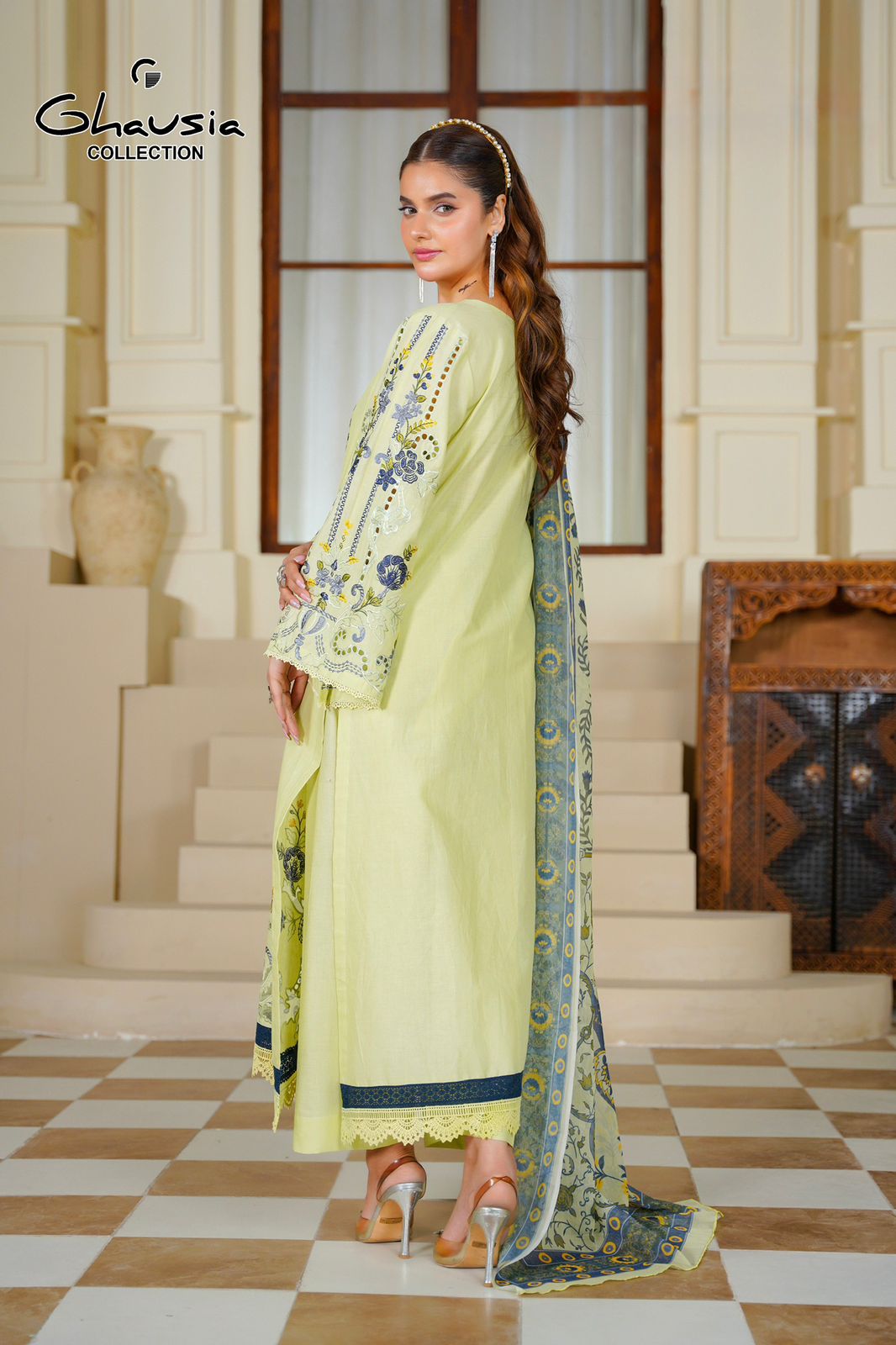 Lawn Embroidered Kurta 3P - G2363