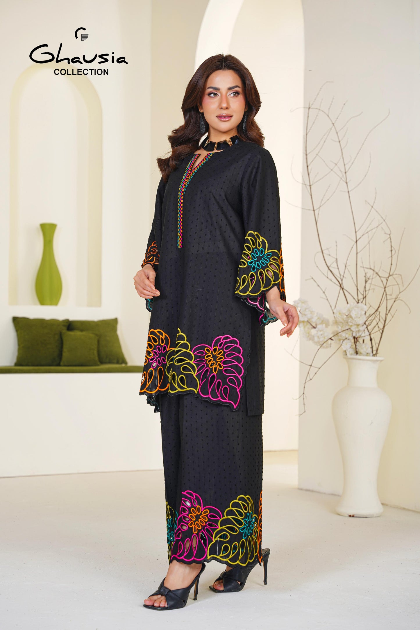 Lawn Embroidered kurti 2P - G2299