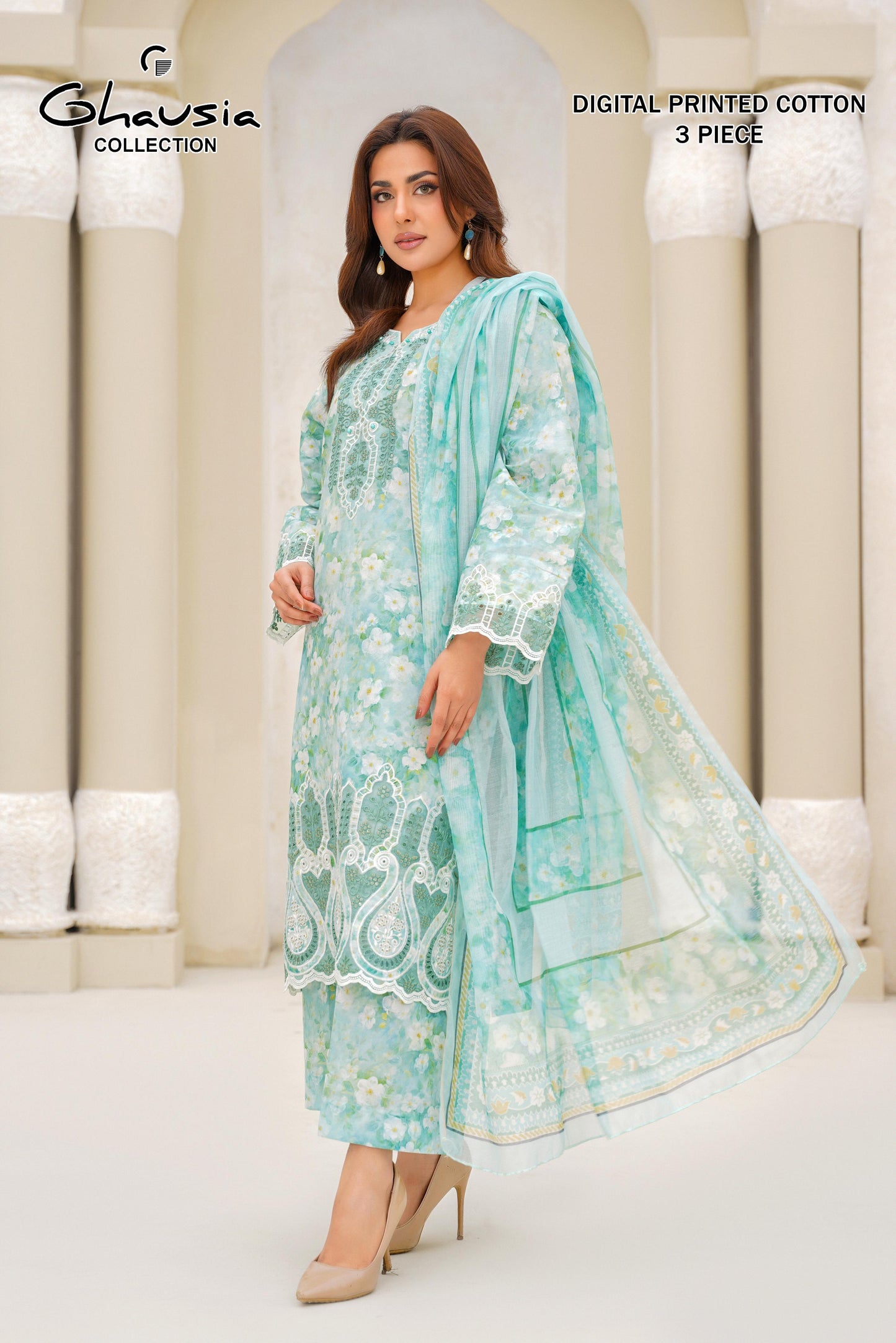 Cotton Digital Print Kurta 3P