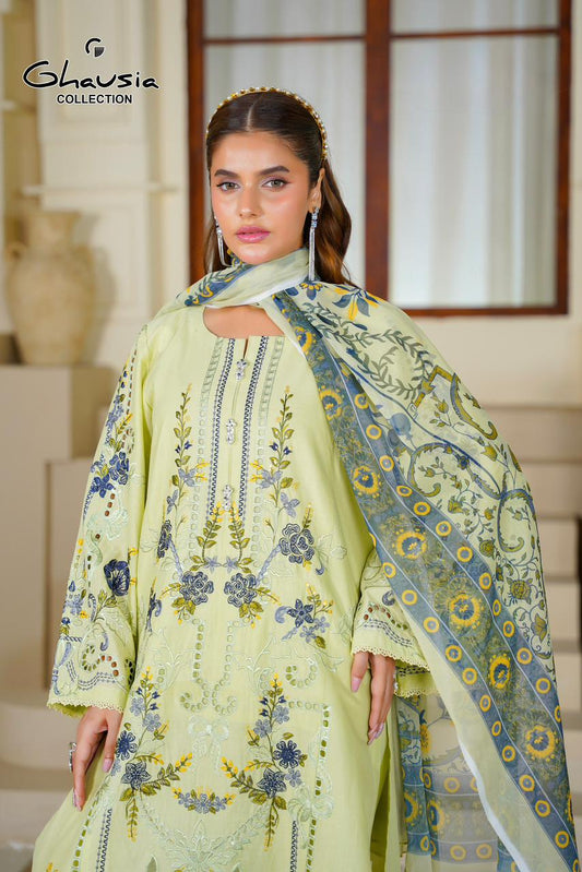 Lawn Embroidered Kurta 3P - G2363