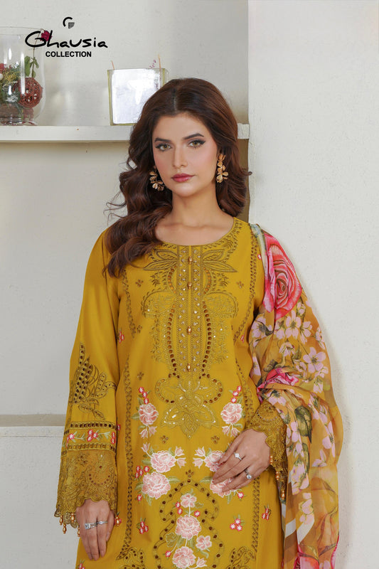 Lawn Embroidered Kurta 3P - G2141