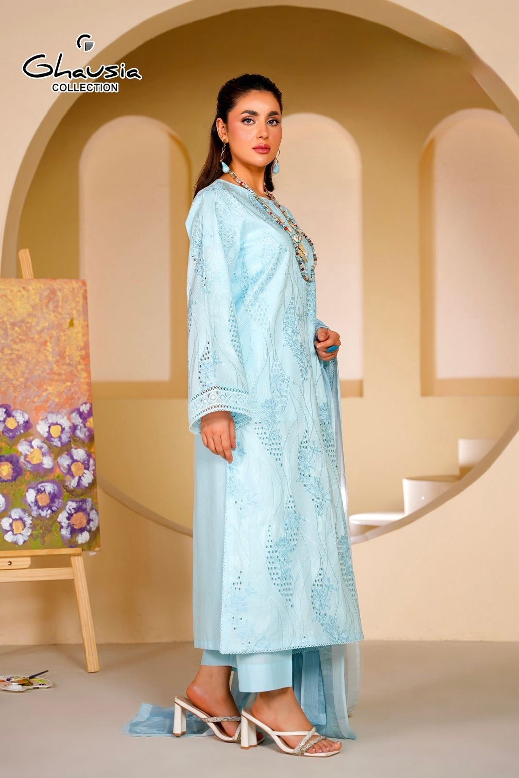 Lawn Embroidered Kurta 3P - G2401