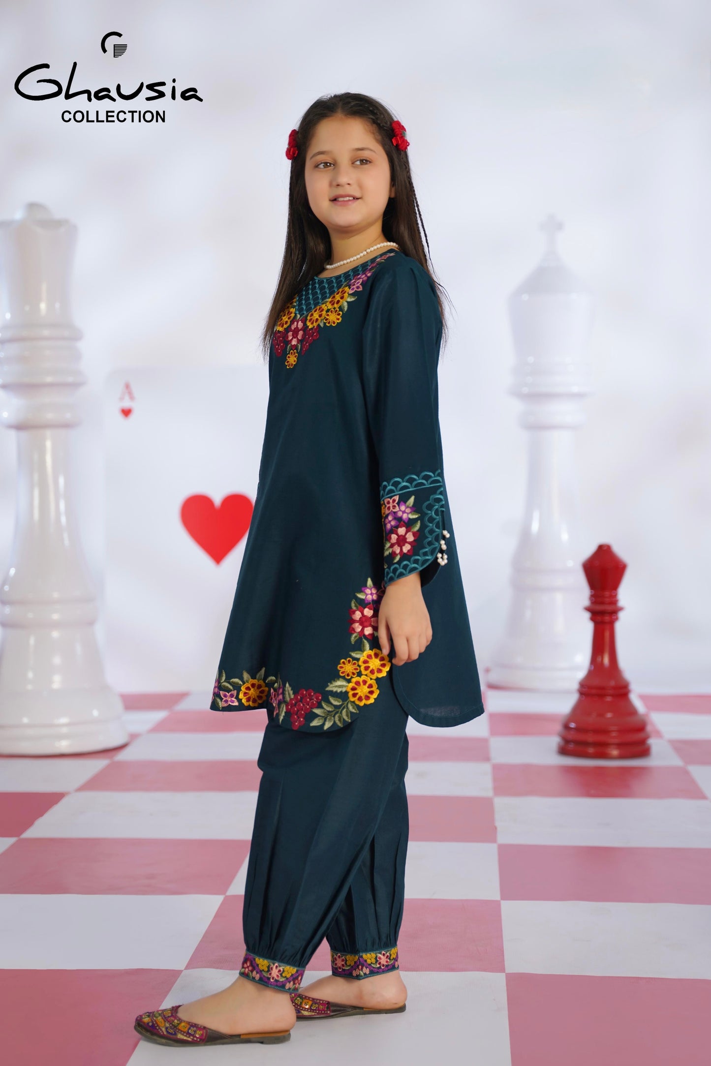 Kids Embroidered Lawn Kurta 2P - GK342