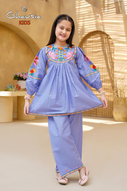Kids Embroidered Lawn Kurta 2P - GK296