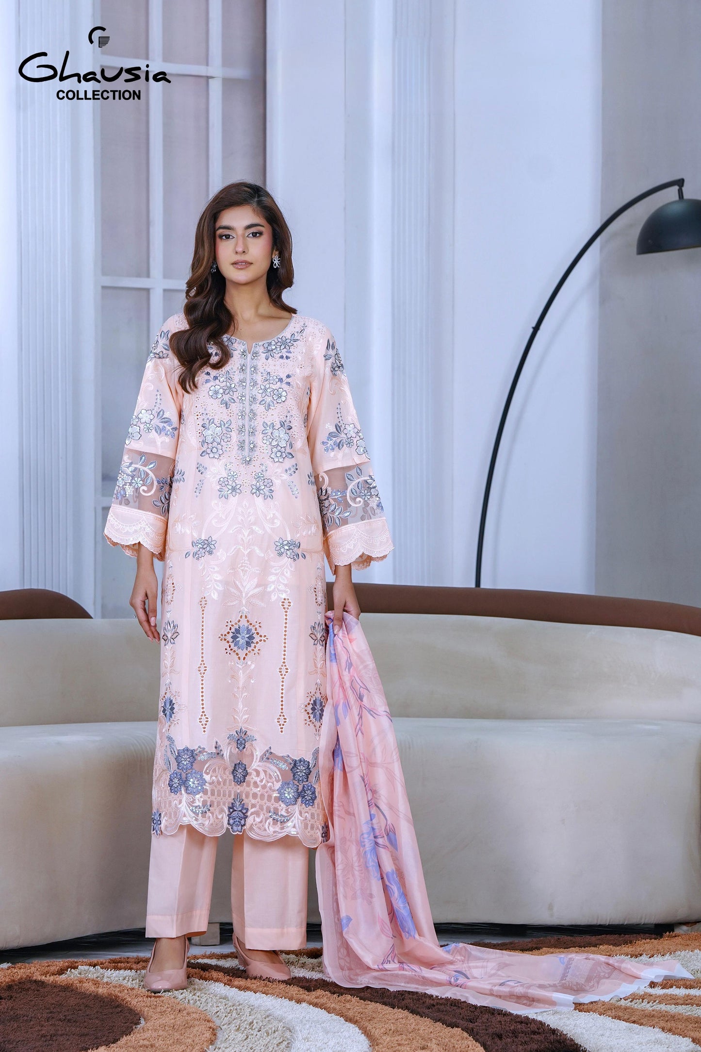 Lawn Embroidered Kurta 3P - G2236