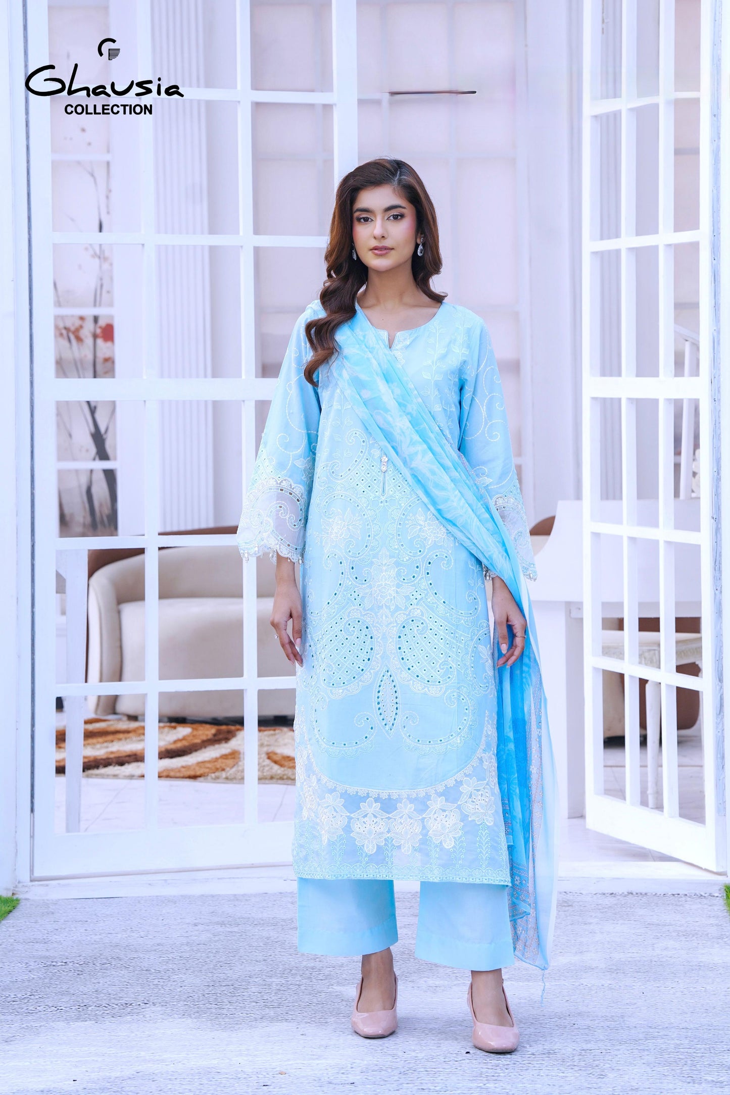 Lawn Embroidered Kurta 3P - G2153