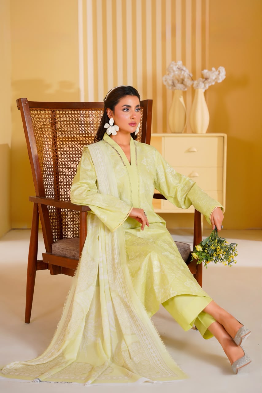 Lawn Embroidered Kurta 3P - G2399