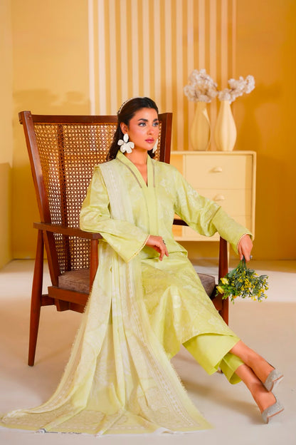 Lawn Embroidered Kurta 3P - G2399