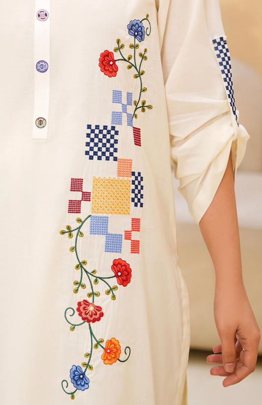 Lawn Embroidered kurta 2P - G2292