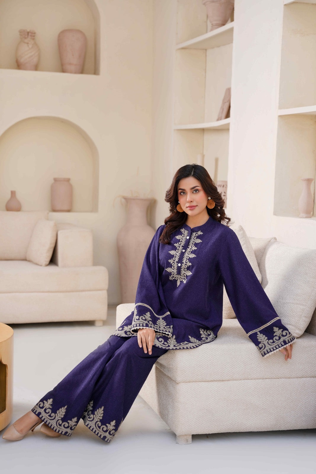 Embroidered  Wool 2pc Kurta - G2267