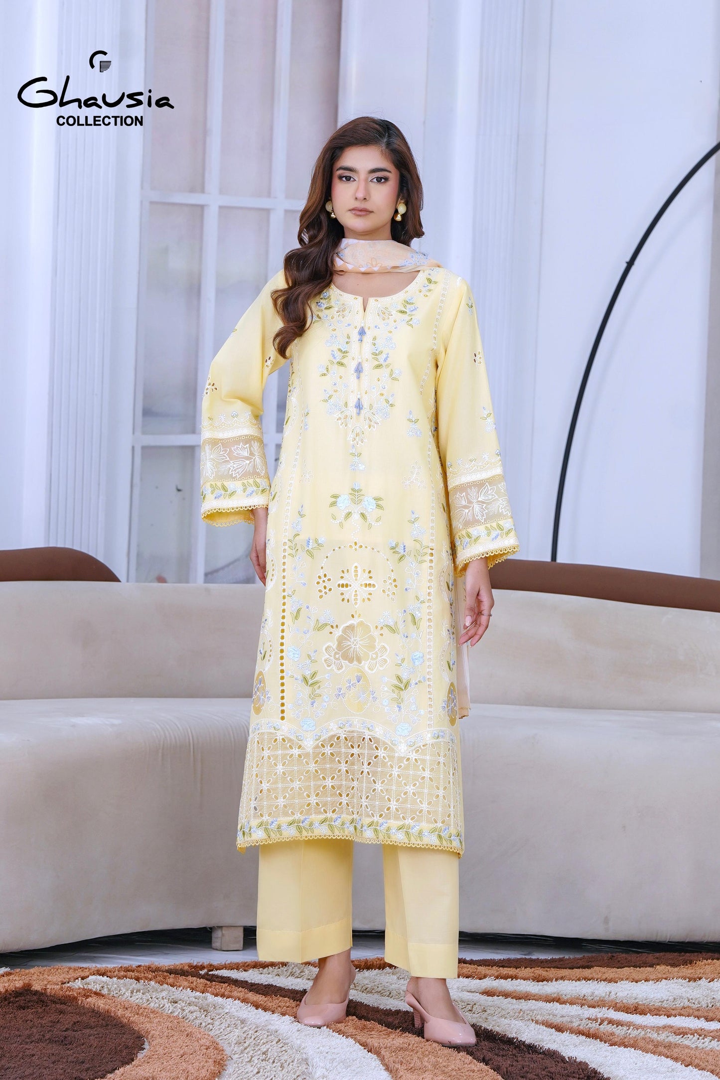 Lawn Embroidered Kurta 3P - G2159