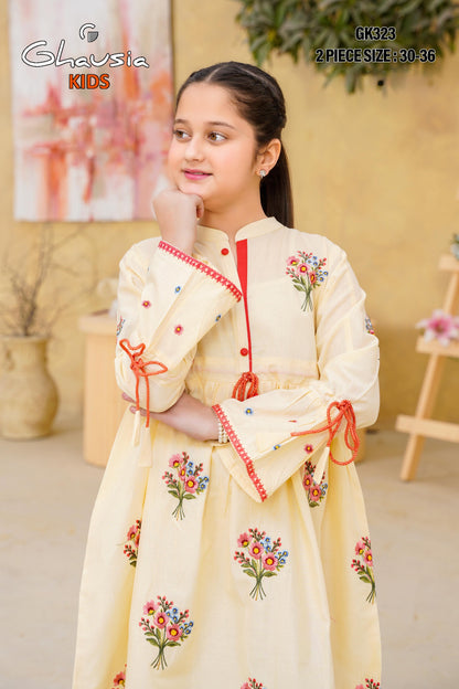 Kids Embroidered Lawn Kurta 2P - GK323