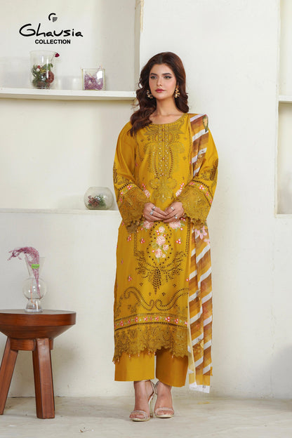 Lawn Embroidered Kurta 3P - G2141