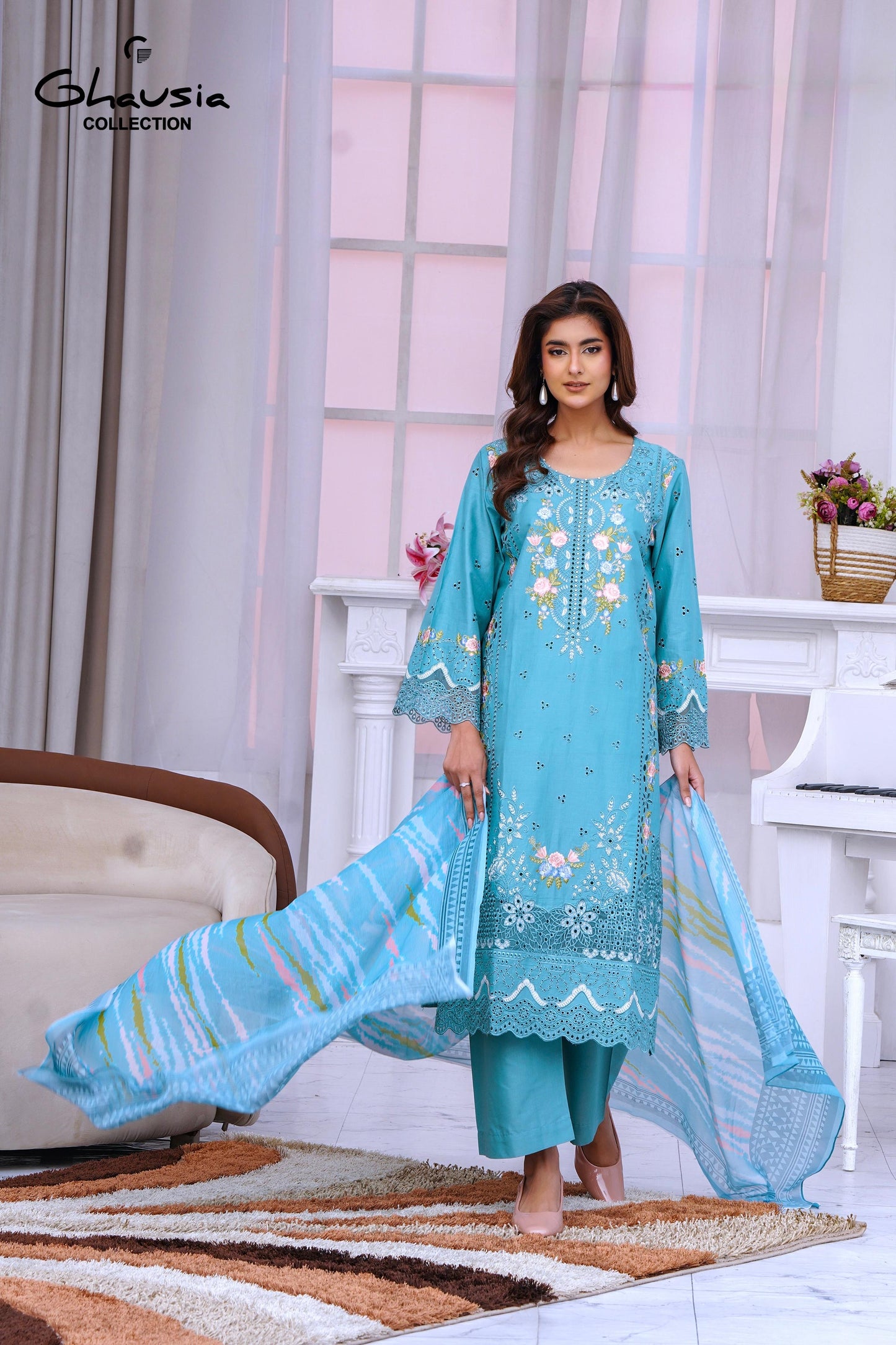 Lawn Embroidered Kurta 3P - G2161