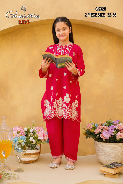 Kids Embroidered Lawn Kurta 2P - GK328
