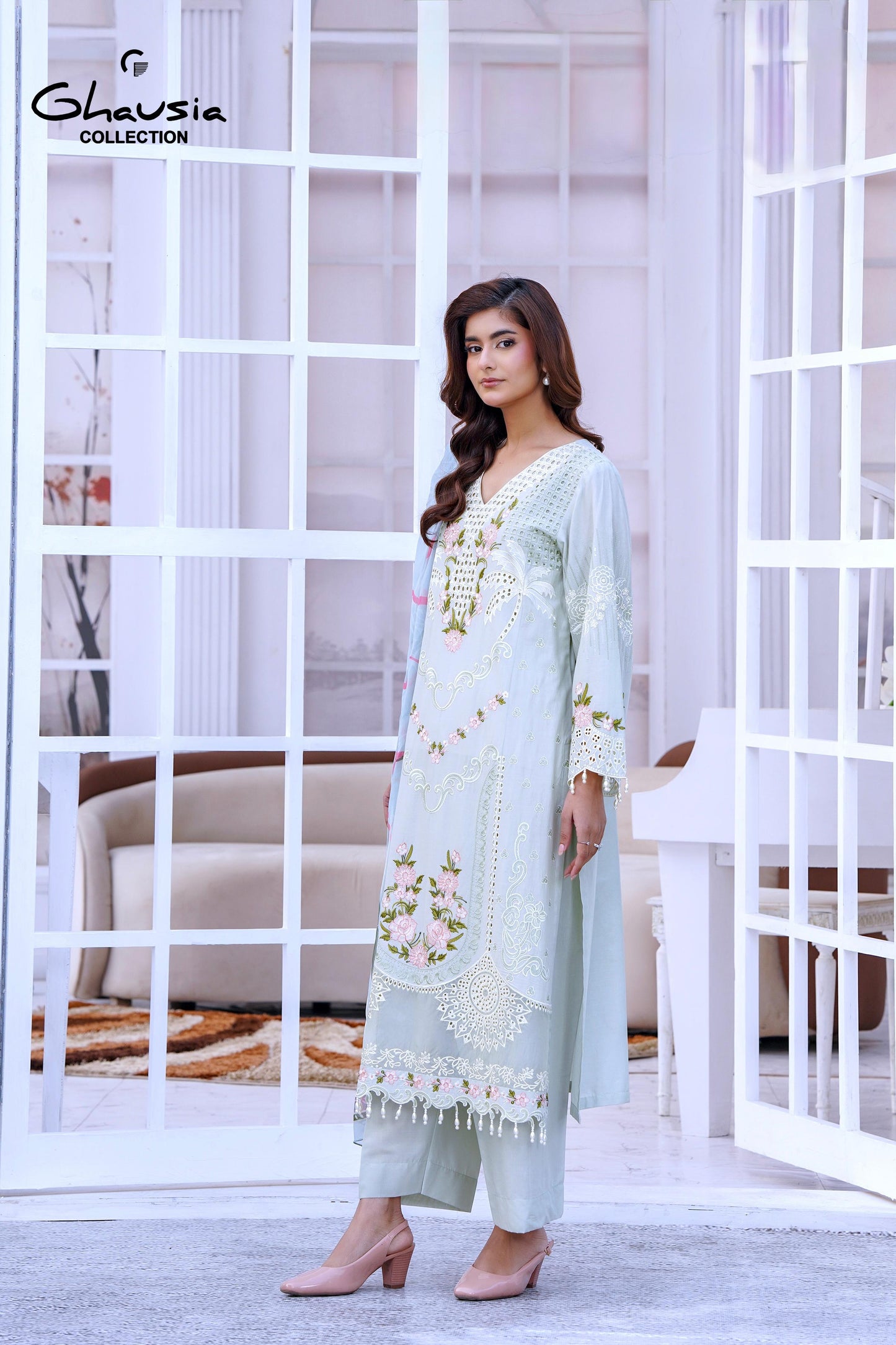 Lawn Embroidered Kurta 3P - G2156