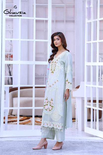 Lawn Embroidered Kurta 3P - G2156
