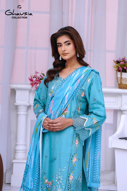 Lawn Embroidered Kurta 3P - G2161