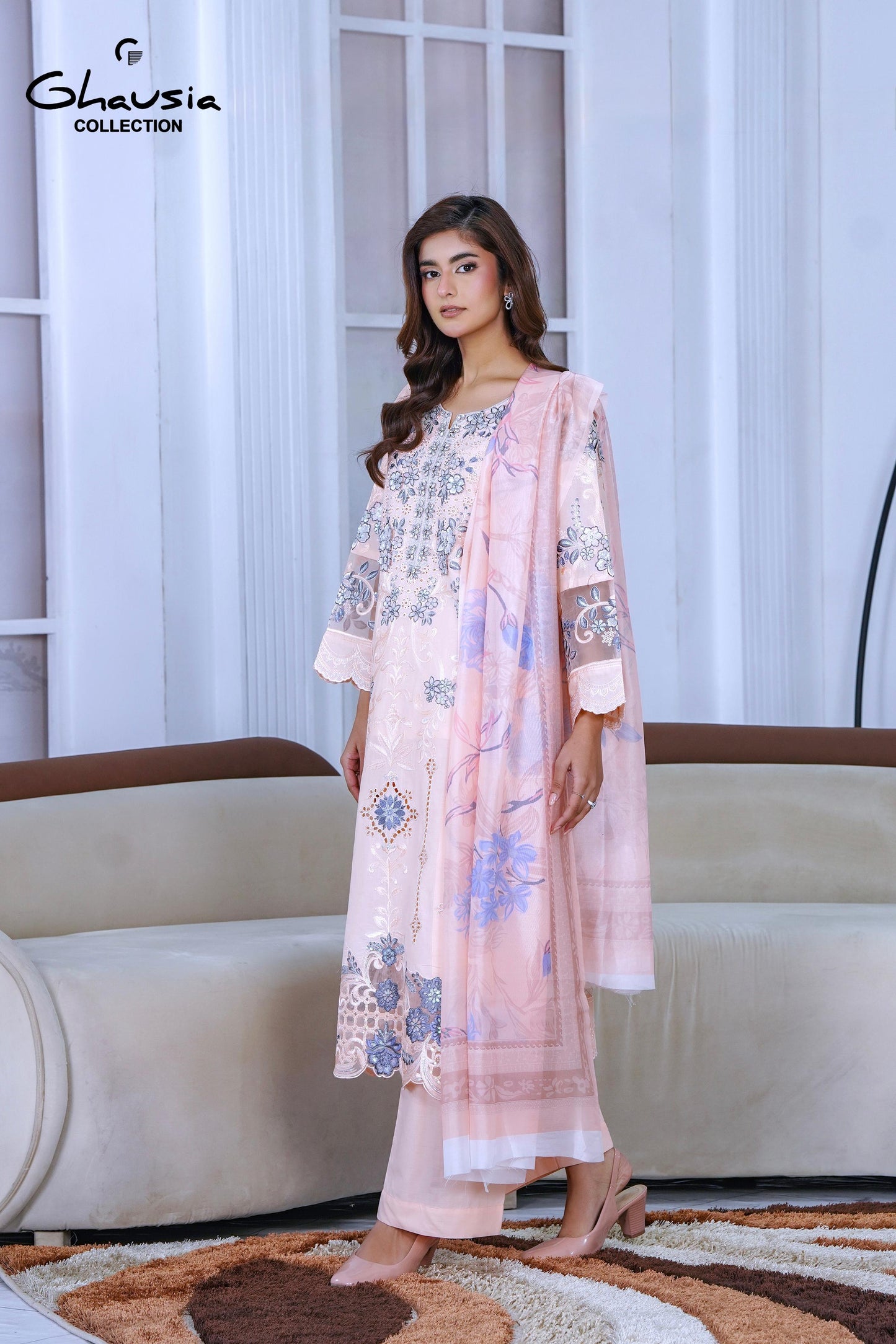 Lawn Embroidered Kurta 3P - G2236