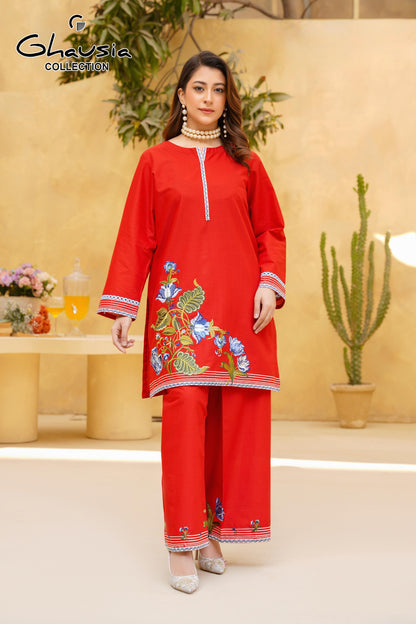 Lawn Embroidered kurti 2P - G2293