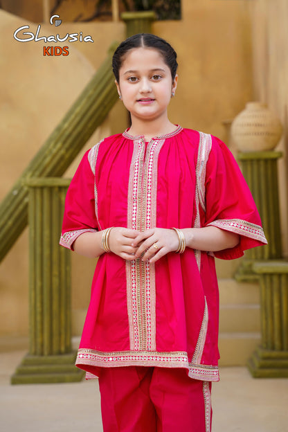 Kids Embroidered Lawn Kurta 2P - GK289