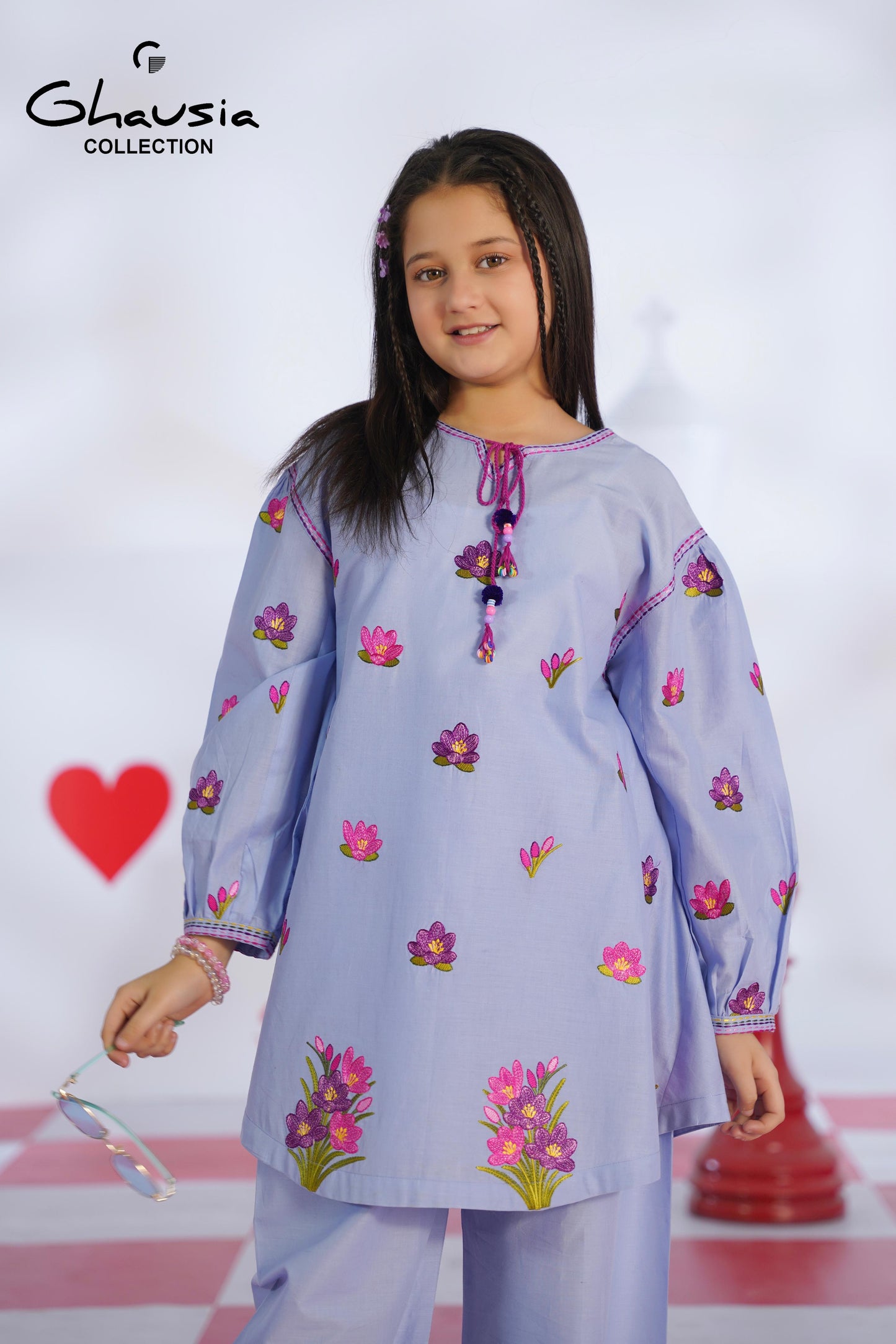 Kids Embroidered Lawn Kurta 2P - GK329