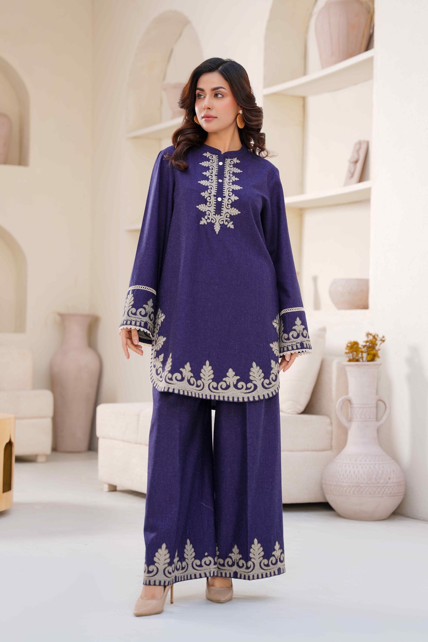 Embroidered  Wool 2pc Kurta - G2267