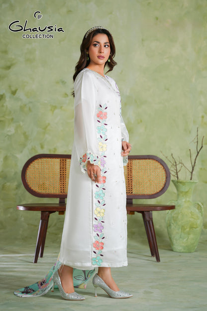 Embroidered Silk 3 Piece