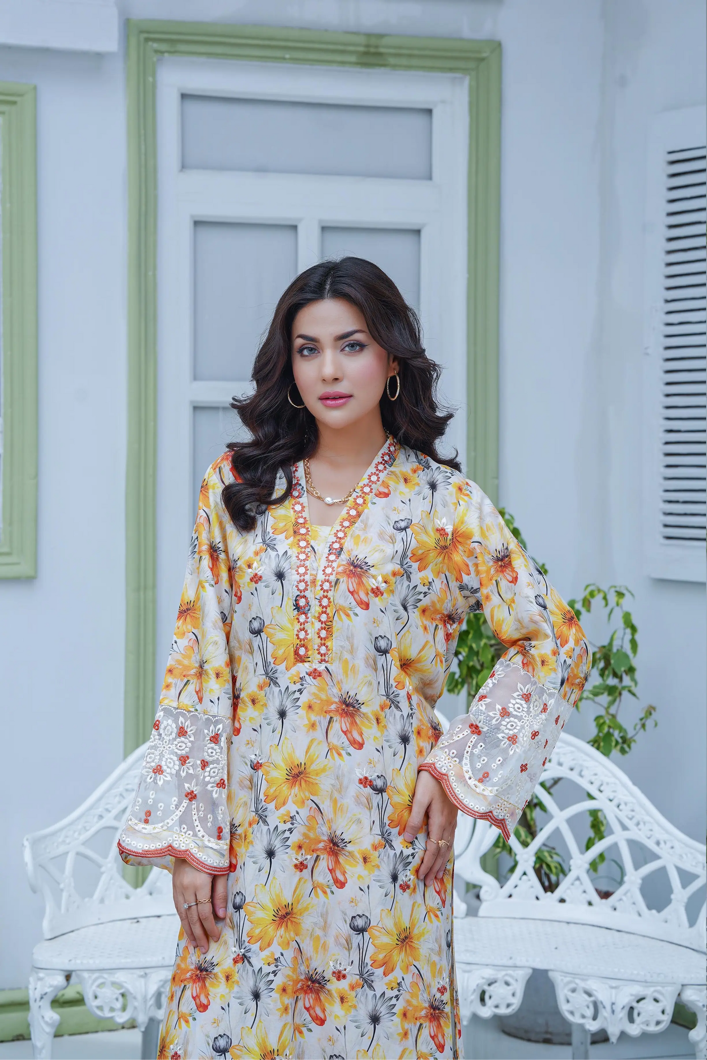 Digital Print Embroidered Lawn 2pc Ghausia Collection