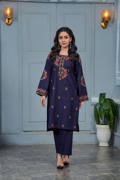 Embroidered Cambric Cotton 2pc ~ G1899 - Ghausia Collection