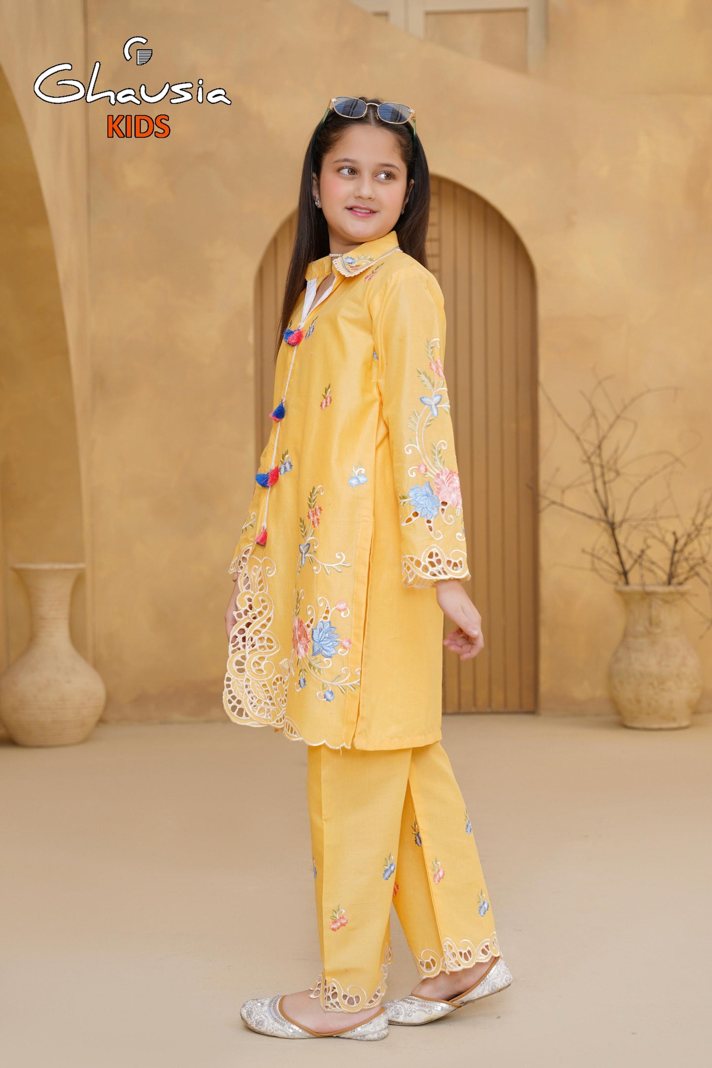 Kids Embroidered Lawn Kurta 2P - GK315