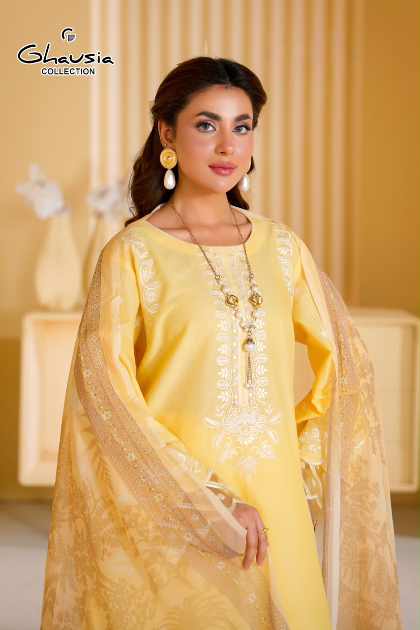 Lawn Embroidered Kurta 3P - G2401