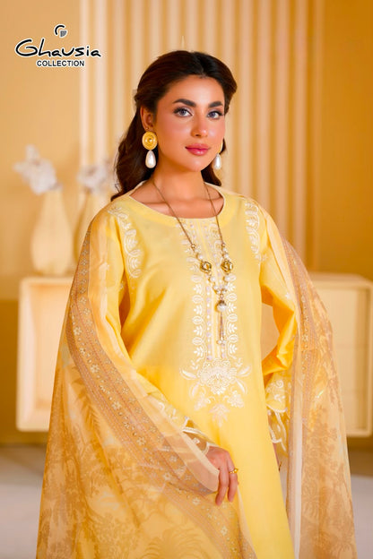 Lawn Embroidered Kurta 3P - G2401