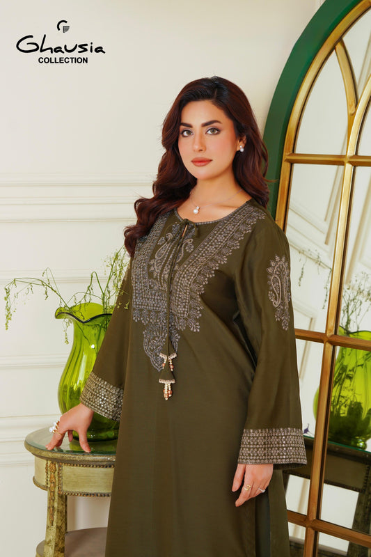 Viscouse Embroidered 3pc - G2200
