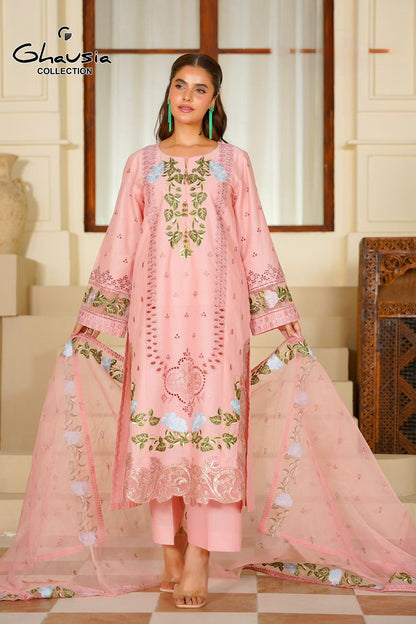 Lawn Embroidered Kurta 3P - G2356