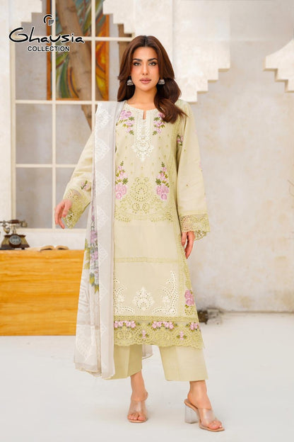 Lawn Embroidered Chikankari 3P - G2322