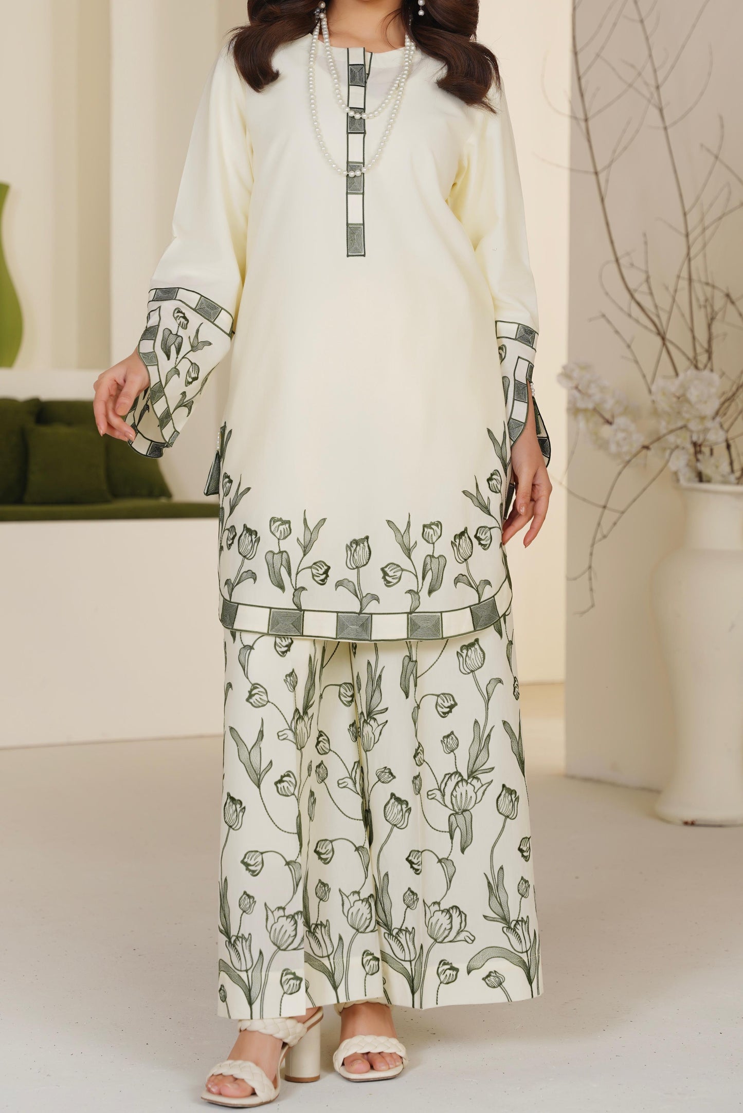 Lawn Embroidered kurti 2P - G2302