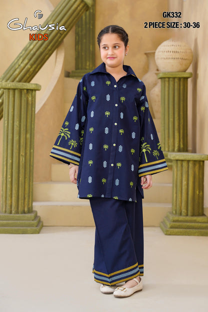 Kids Embroidered Lawn Kurta 2P - GK332