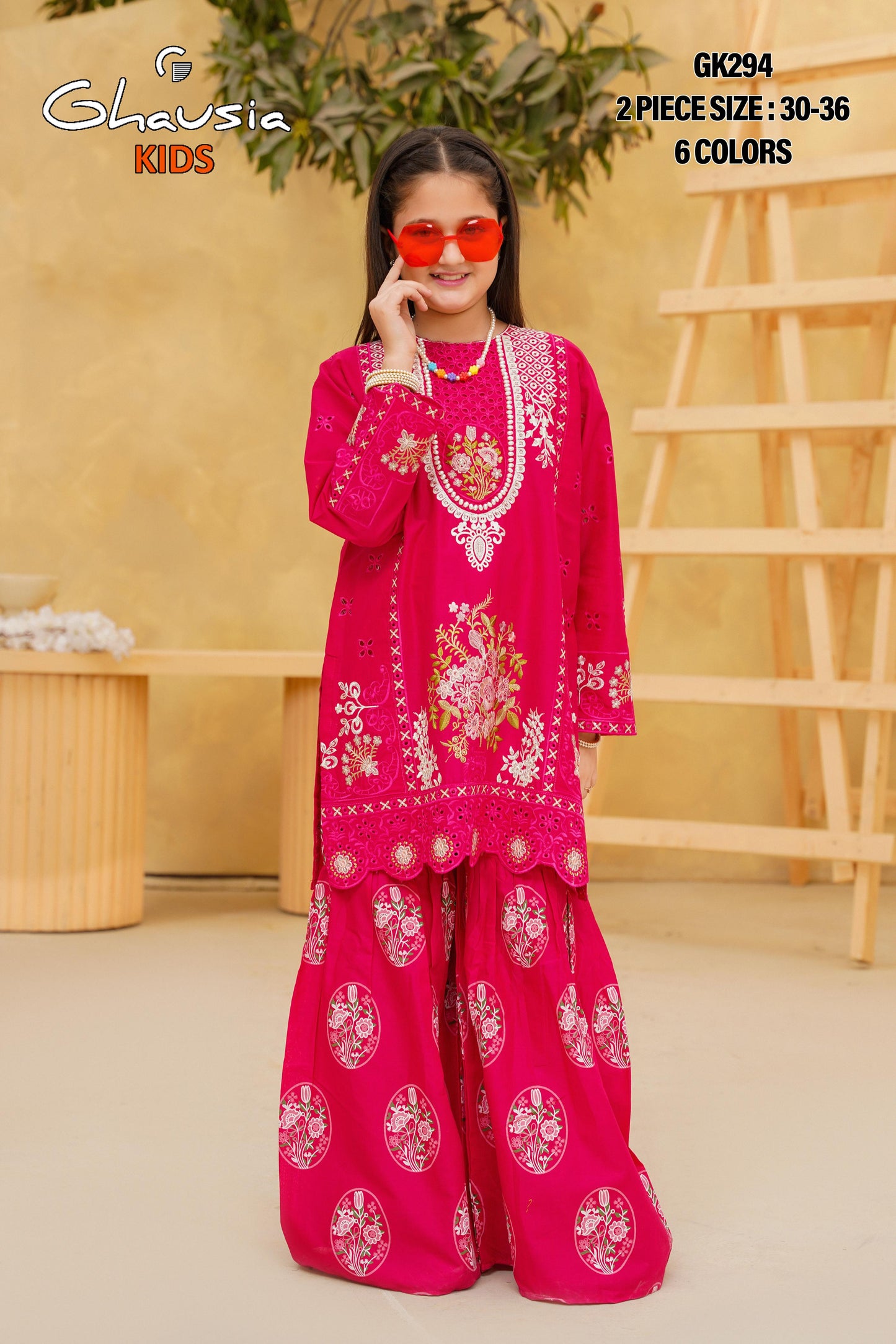 Kids Embroidered Lawn Kurta 2P - GK294