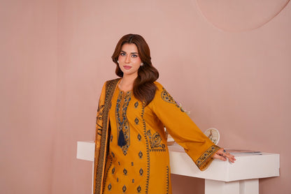 Embroidered Cambric Cotton 3pc