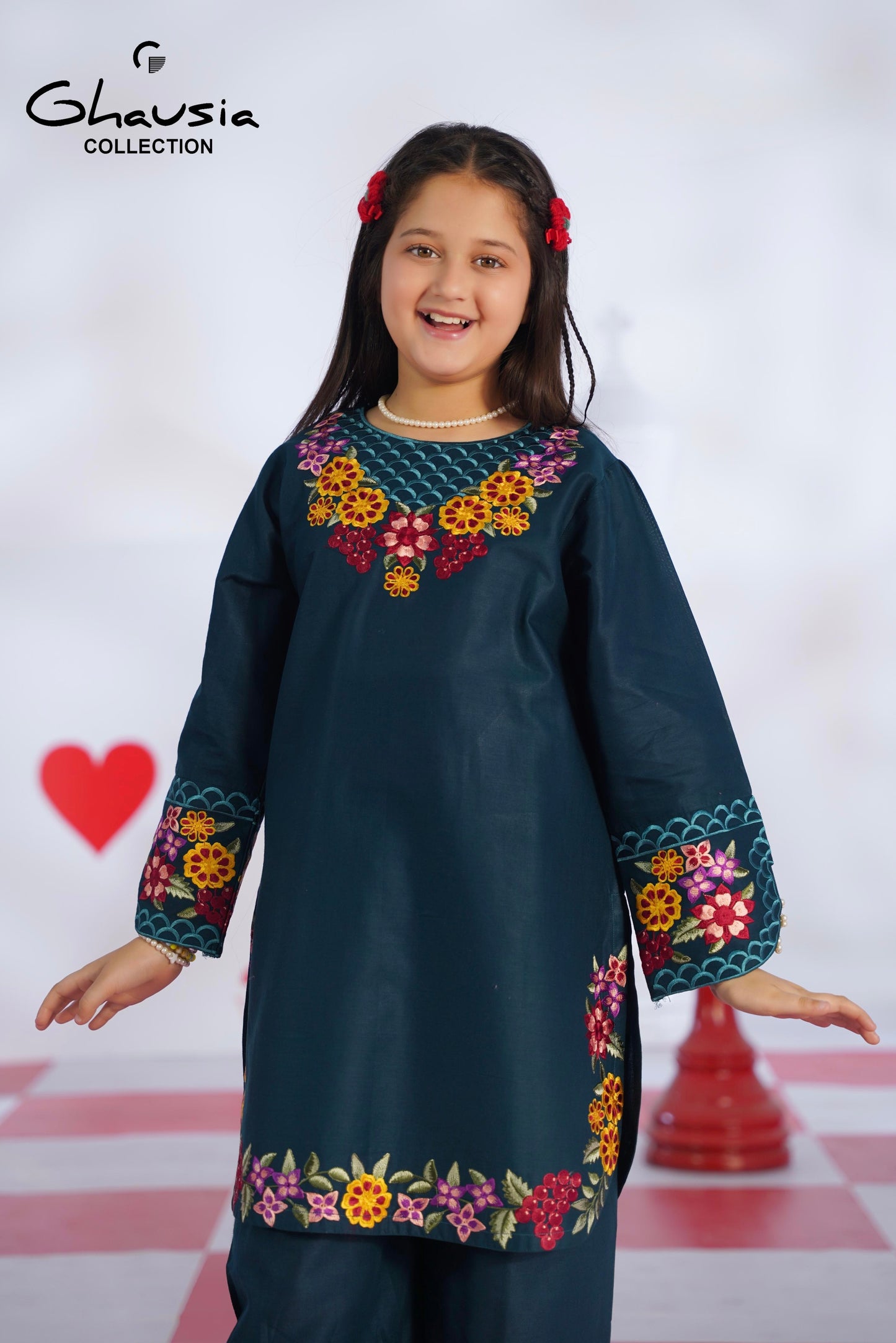 Kids Embroidered Lawn Kurta 2P - GK342