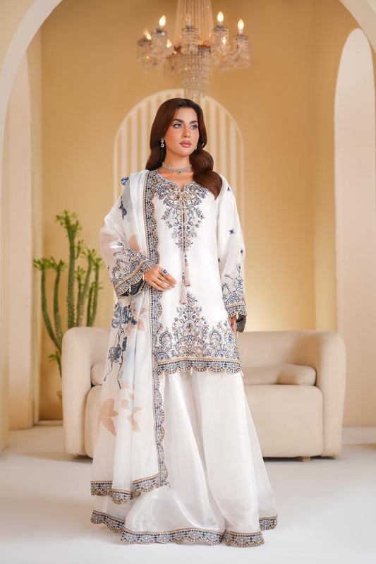 Embroidered Silk 3 Piece