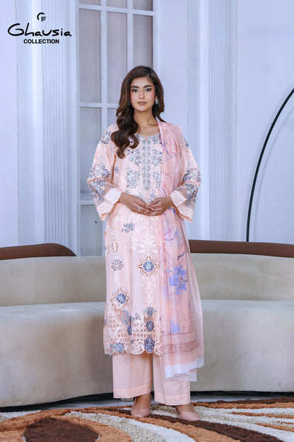 Lawn Embroidered Kurta 3P - G2236