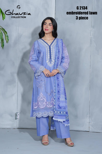 Lawn Embroidered kurta - G2134
