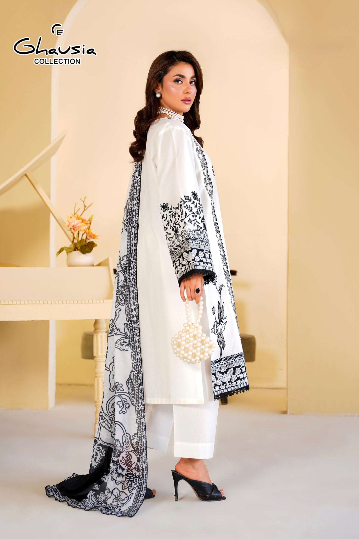 Lawn Embroidered Kurta 3P - G2396