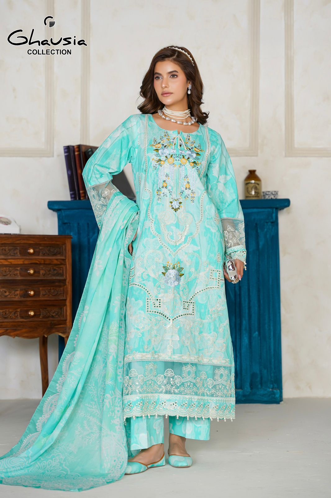 Lawn Embroidered Kurta 3P - G2367