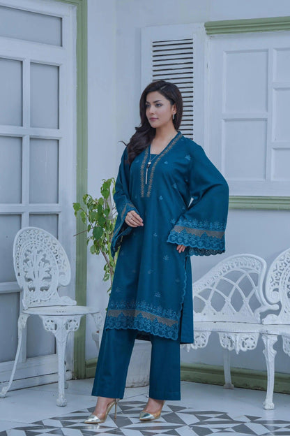 Embroidered Cambric Cotton 2pc ~ G1915 - Ghausia Collection