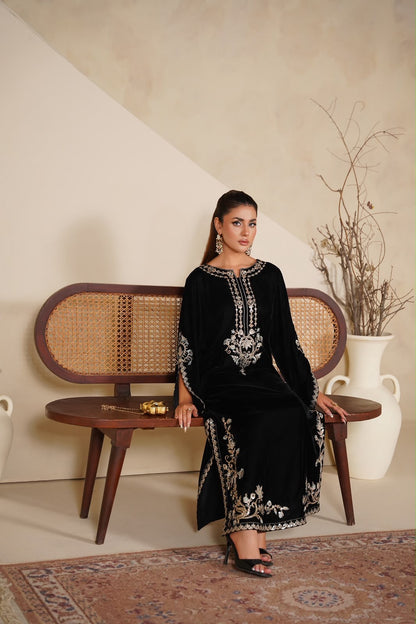 Velvet Embroidered Kurta - G2451