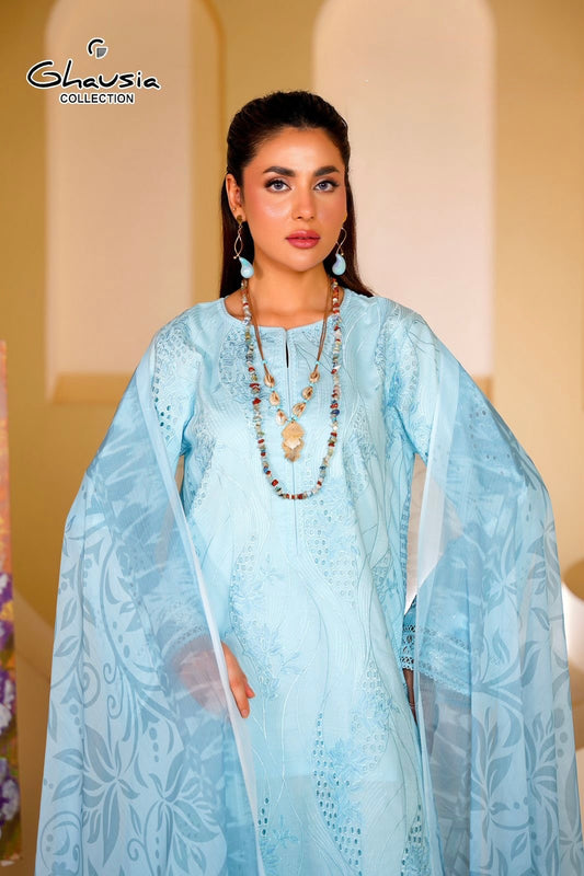 Lawn Embroidered Kurta 3P - G2401