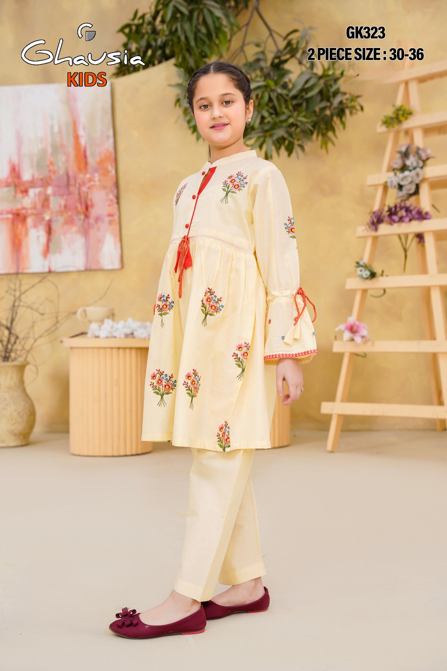 Kids Embroidered Lawn Kurta 2P - GK323